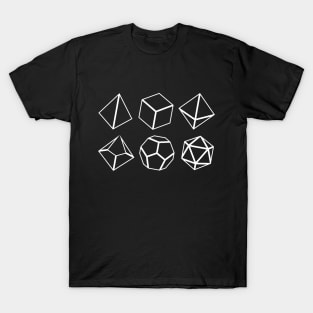 Polyhedral Dice Set TRPG Tabletop RPG Gaming Addict T-Shirt